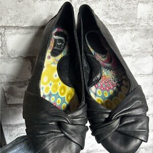 Born Black Flats with Knotted Detail